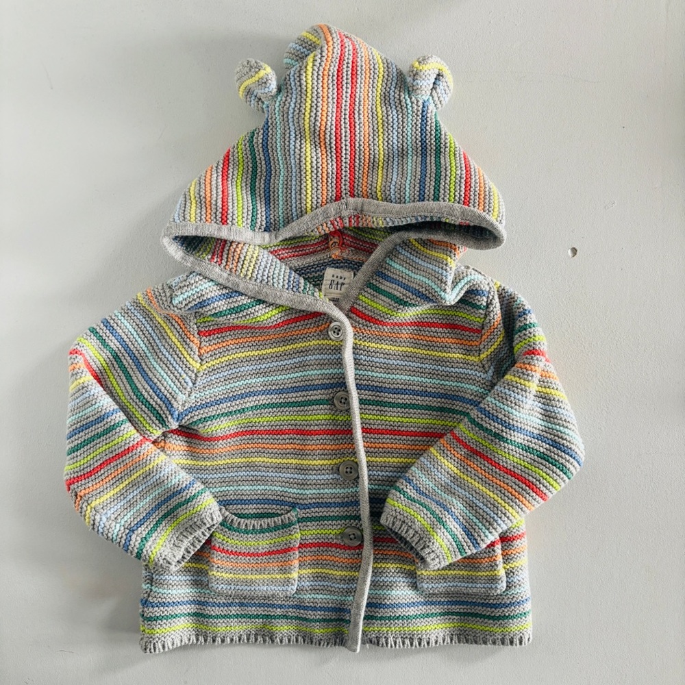 Gap Striped Bear Sweater